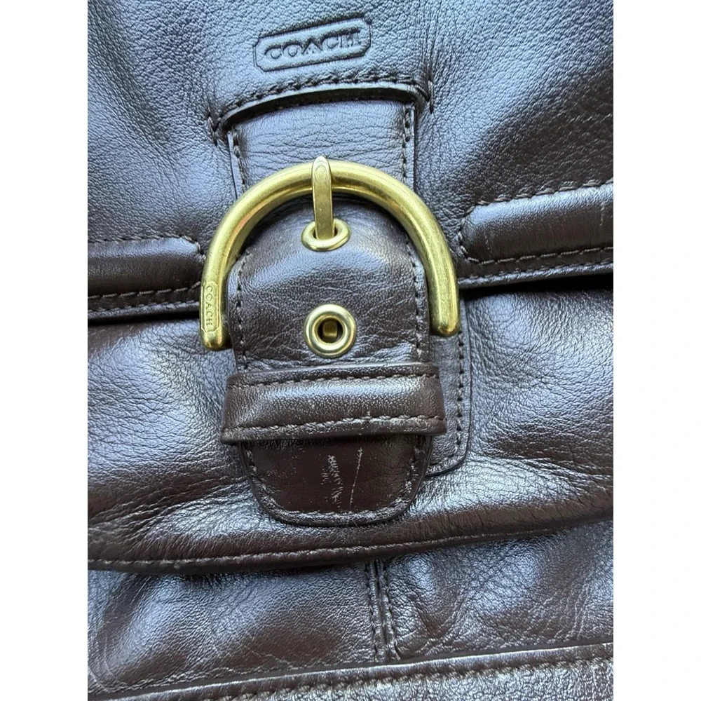Coach Campbell Mahogany Brown Leather Satchel